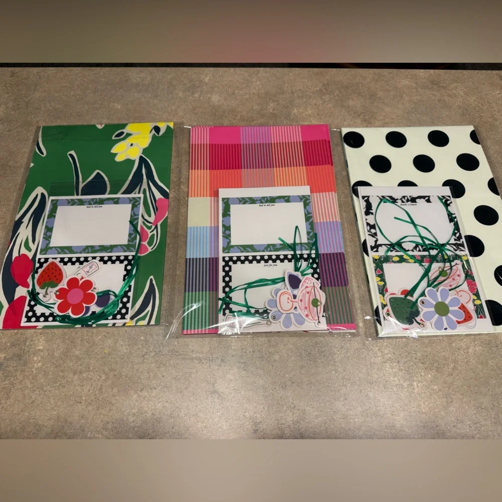 NEW! ♠️ Kate spade bundle of gift wrap: paper, note cards & gift tags w/ribbon